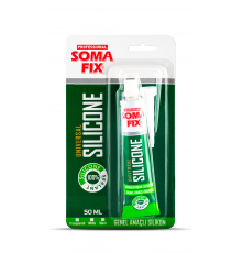 Герметик силиконовый универсальный 50мл белый//SOMA FIX