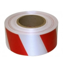 Лента сигнальная 50ммх150м (бело-красная)//Sparta