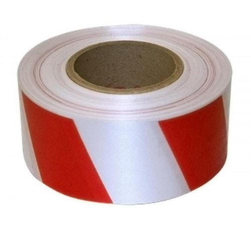 Лента сигнальная 50ммх150м (бело-красная)//Sparta