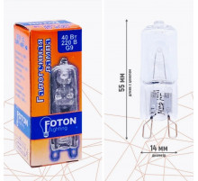 Лампа галогенная капсульная 40Вт G9 прозрачная//Foton