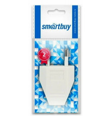 Вилка плоская белая 2,5А 250В SBE-2,5-Р06-w//Smartbuy