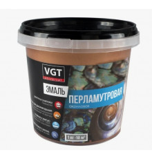 Эмаль универсальная перламутровая бронза 1,0кг//VGT