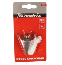 Отвес конусный 100г,шнур 5м//Matrix