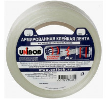 Клейкая лента армированная стекловолокном 19ммх50м//Unibob