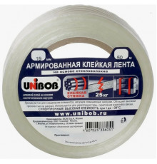 Клейкая лента армированная стекловолокном 19ммх50м//Unibob