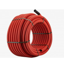 Гофра гофрированная двустенная из ПНД 32 SN34 красная 50м//Промрукав