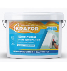 Шпатлевка латексная универсальная 16кг ведро//Krafor