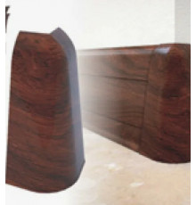 Угол наружный с креплением для плинтуса 55мм Дуб пепельный//Lexida
