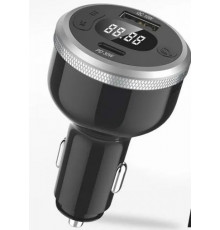 АЗУ+FM модулятор ES14 QC3.0+PD30W+FM 43W черный//Deespi