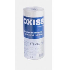 Пленка укрывная с малярной пентой 1.1*33м, 10мкм, прозрачная//Oxiss