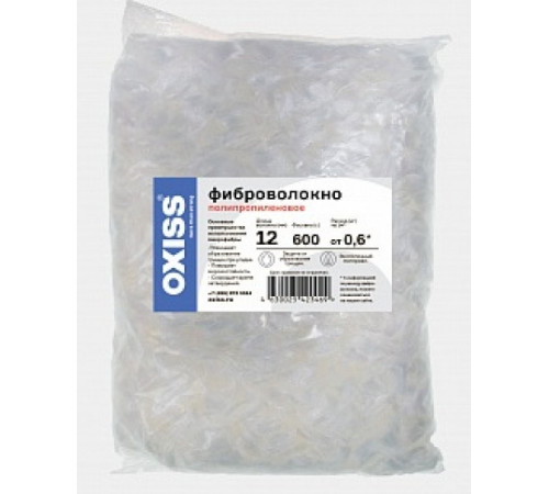 Фибра полипропиленовое 12мм 0,6кг//Oxiss
