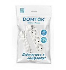 Удлинитель бытовая 3гнезда с/з 3м 220Вт//Domtok