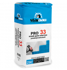 Клей для плитки универсальный 25кг PRO 33(60шт/пал)//Star Bau
