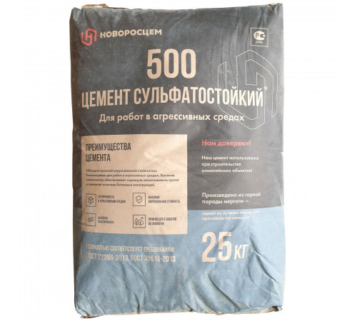 Цемент Новороссийский М-500 25 кг