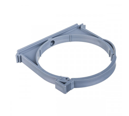 Хомут трубы 50 серый канализ клипса защелка пласт//Политрон