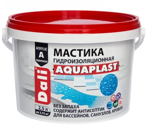 Мастика гидроизол.универс акриловая 2,5л голубой//АКВАПЛАСТ