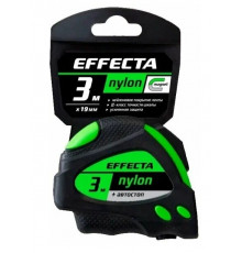 Рулетка Effecta Nylon 3м/19мм с магнитом,автостопом