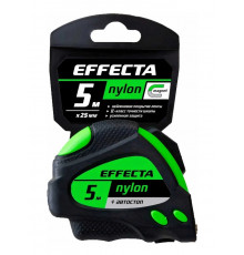 Рулетка Effecta Nylon 5м/25мм с магнитом,автостопом