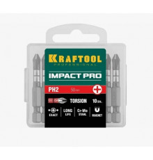 Биты Kraftool Impact Pro Philips 50мм Е1/4 PH2
