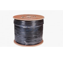 Кабель-интернета FTP 4PR 24AWG CAT5e черный НАРУЖНЫЙ бухта 305м