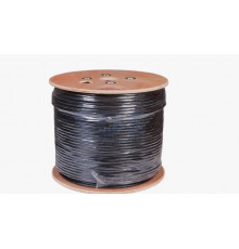 Кабель-интернета FTP 4PR 24AWG CAT5e черный НАРУЖНЫЙ бухта 305м