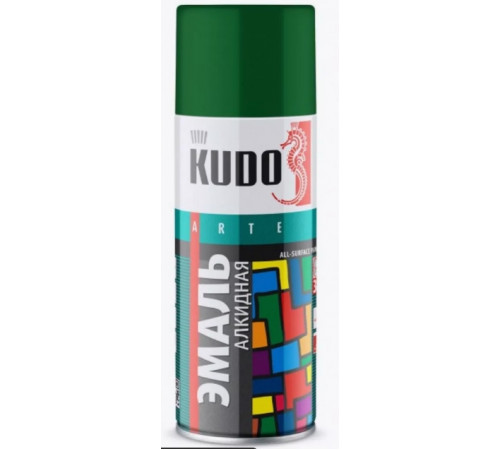 Эмаль универсальная Kudo, зеленая, 520мл, арт. KU-10081