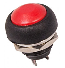 Выключатель-кнопка 250V 1A 2С ON-OFF Б/Фикс красная Micro//REXANT