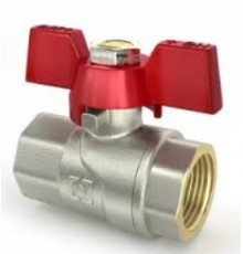 Кран шаровый 1/2" ВВ кр. бабочка RAFTEC