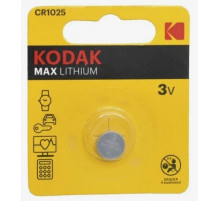 Батарейка CR1025/1BL MAX(1 штука)//KODAK