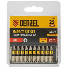 Бита PH2*25  сталь S2 ПОШТУЧНО//Denzel