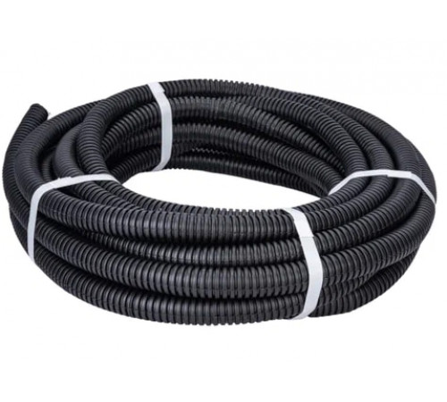 Труба гофрированная ПНД 20 с зондом (черная) бухта 10м